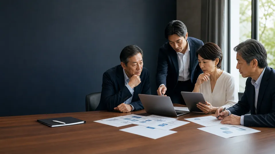 業務の情報を整理し、AI活用を検討するイメージ